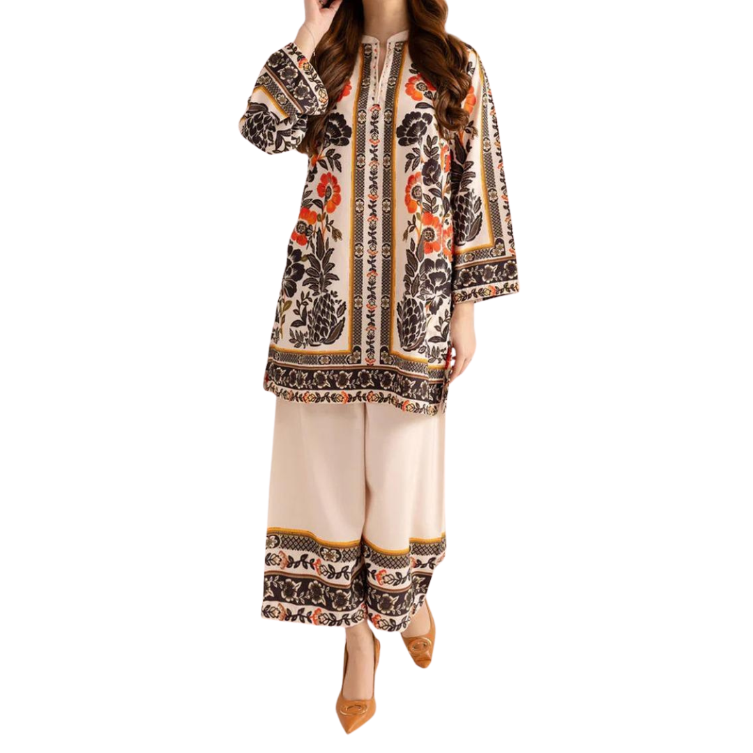 Trendy 2-Pcs Printed Suit- Ready to Wear