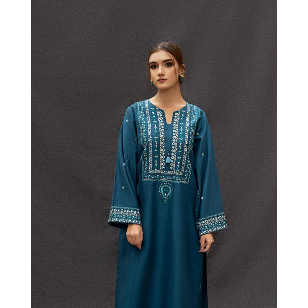 Blue Embroidered Lawn 2-Piece Suit