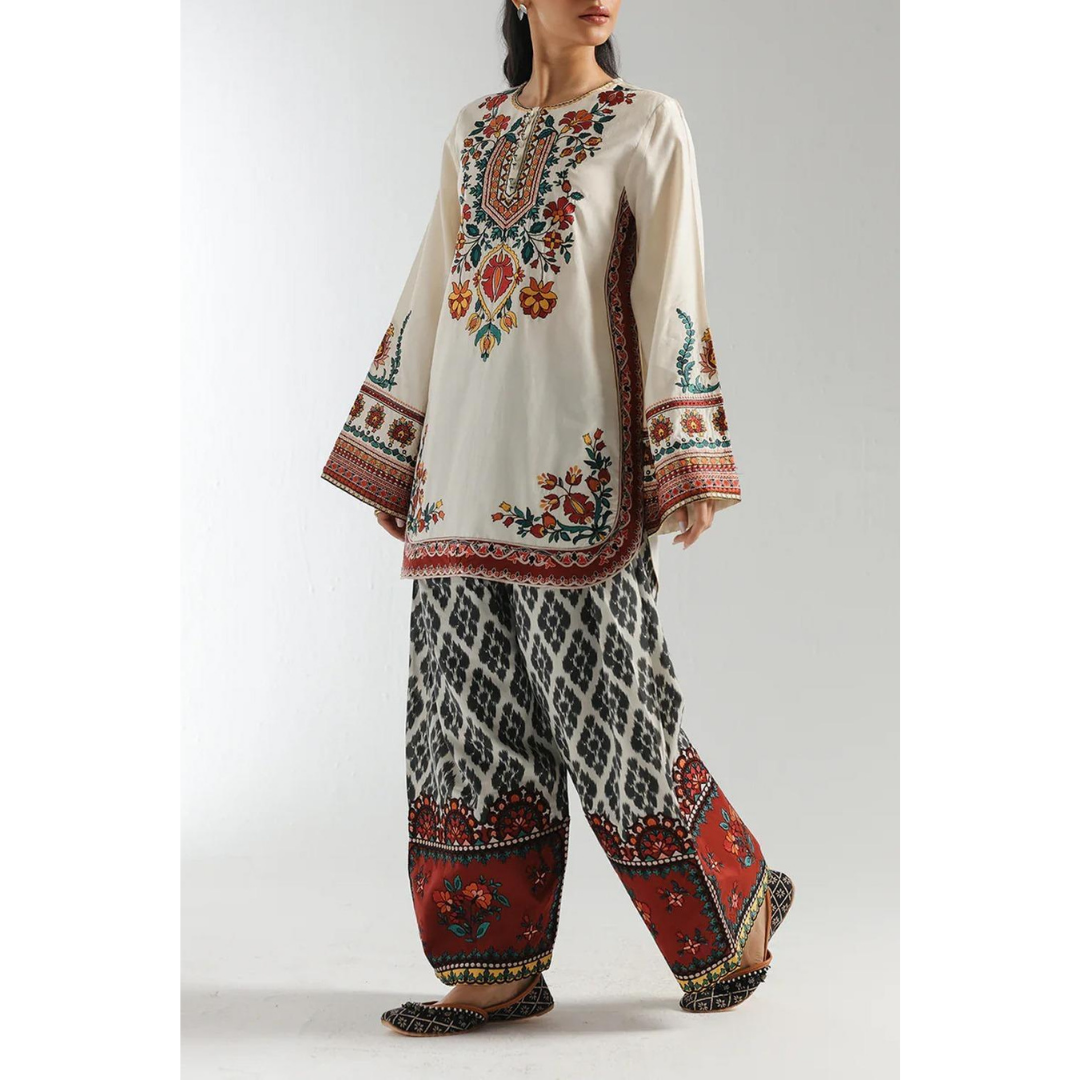 Women’s 2 Piece Grip & Cotton Printed Suit