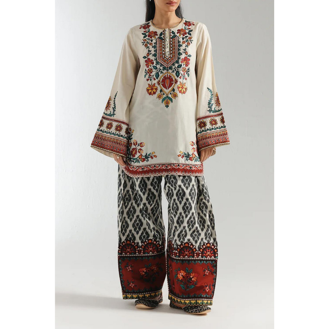 Women’s 2 Piece Grip & Cotton Printed Suit