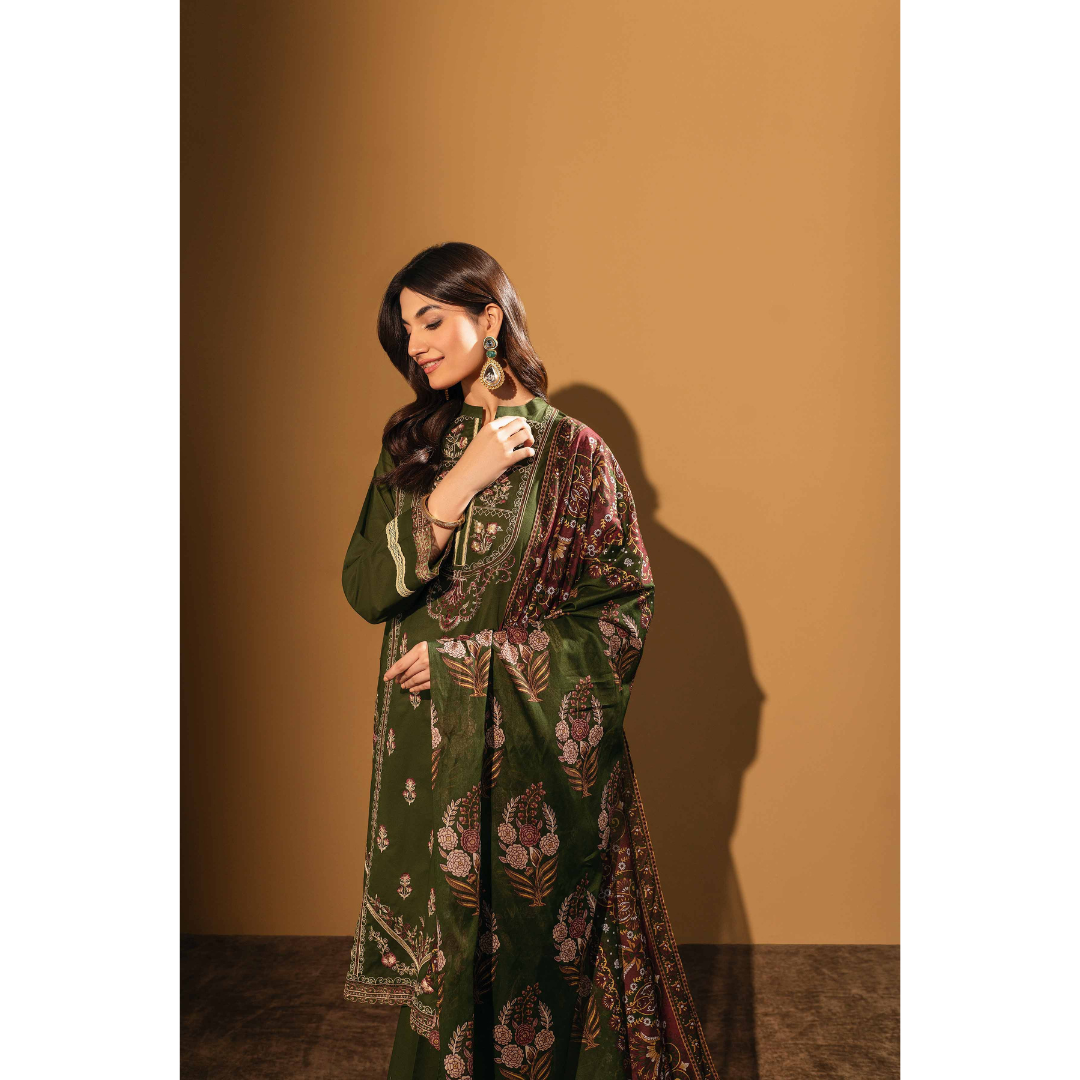 Voile Dream Lawn Printed Suit-3Pcs Unstiched