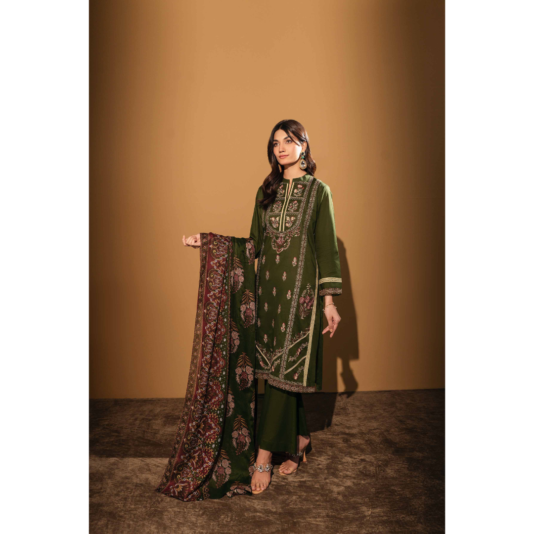 Voile Dream Lawn Printed Suit-3Pcs Unstiched