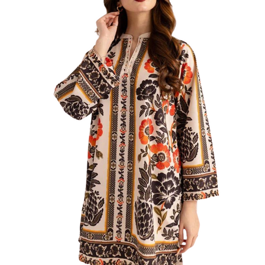 Trendy 2-Pcs Printed Suit- Ready to Wear