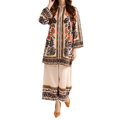 Trendy 2-Pcs Printed Suit- Ready to Wear