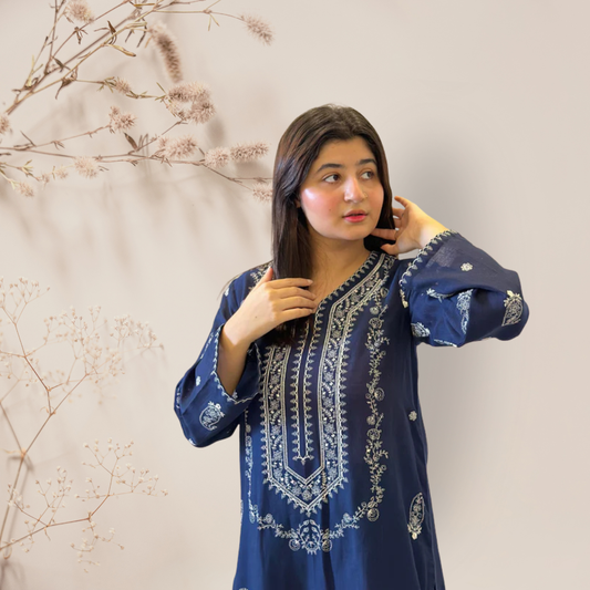 Sapphire Charm – Embroidered Lawn 2-Piece Unstitched Set