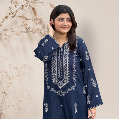 Sapphire Charm – Embroidered Lawn 2-Piece Unstitched Set