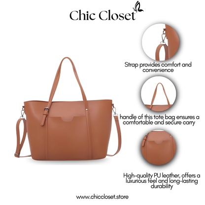 Everyday PU Leather Tote Bag