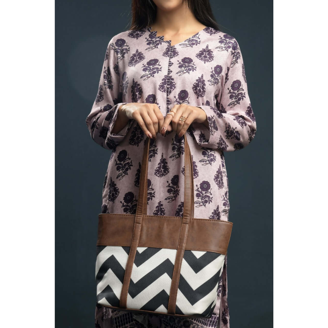 Women's Mustard Rexine Tote Bag with Top Handle