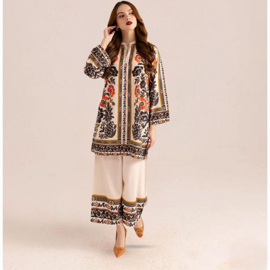 Trendy 2-Pcs Printed Suit- Ready to Wear